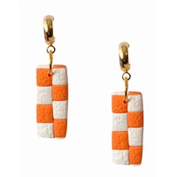 Tennessee Sweet Tree Jewelry Checkerboard Rectangle Earrings