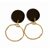 and Gold Sweet Tree Jewelry Zoie Circle Earrings