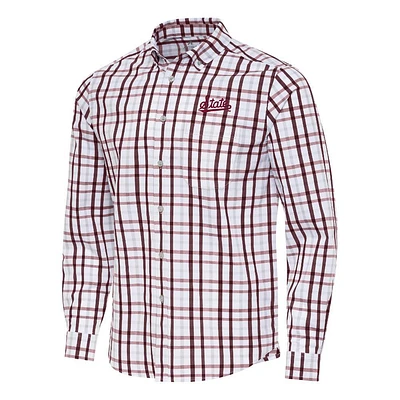 Mississippi State Antigua Tending Long Sleeve Woven Shirt