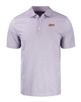 LSU Cutter & Buck Tigers Script Symmetry Print Polo