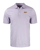 LSU Cutter & Buck Tigers Script Symmetry Print Polo