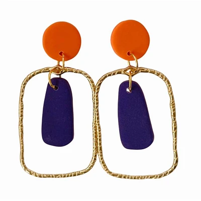 Orange and Purple Sweet Tree Jewelry Blake Earrings