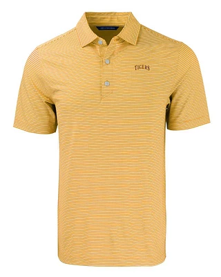 LSU Cutter & Buck Tigers Arch Eco Forge Double Stripe Polo