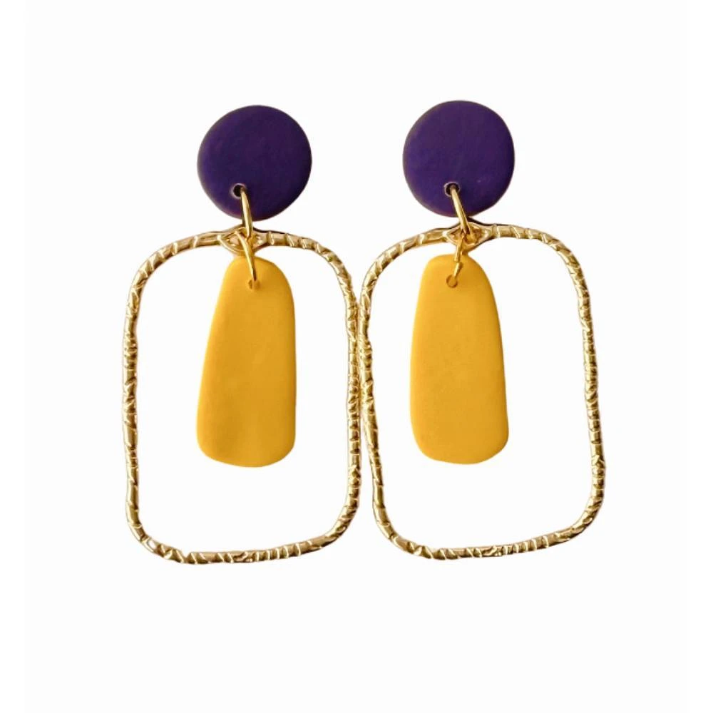 Purple and Yellow Sweet Tree Jewelry Blake Earrings