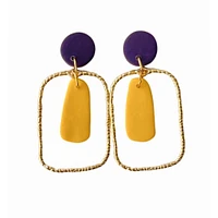 Purple and Yellow Sweet Tree Jewelry Blake Earrings
