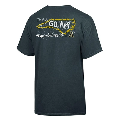 App State Comfort Wash State Motto Script Tee