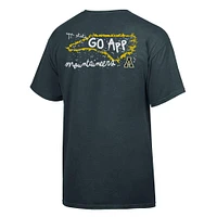 App State Comfort Wash State Motto Script Tee