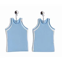 Light Blue Sweet Tree Jewelry Basketball Jersey Earrings