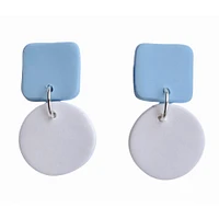 Light Blue and White Sweet Tree Jewelry Emelyn Mixed Shape Earrings