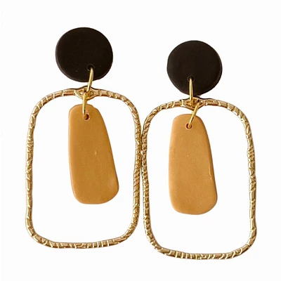 Black and Gold Sweet Tree Jewelry Blake Earrings