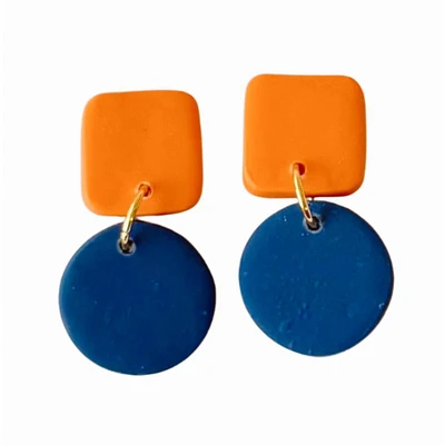 Navy and Sweet Tree Jewelry Emelyn Mixed Shape Earrings