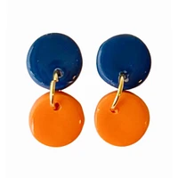 Navy and Sweet Tree Jewelry Paiyton Circle Drop Earrings