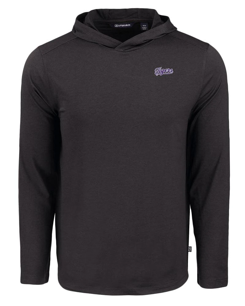 LSU Cutter & Buck Tigers Script Coastline Epic Comfort Hooded Shirt