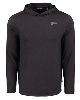 LSU Cutter & Buck Tigers Script Coastline Epic Comfort Hooded Shirt