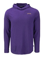 LSU Cutter & Buck Tigers Arch Coastline Epic Comfort Hooded Shirt