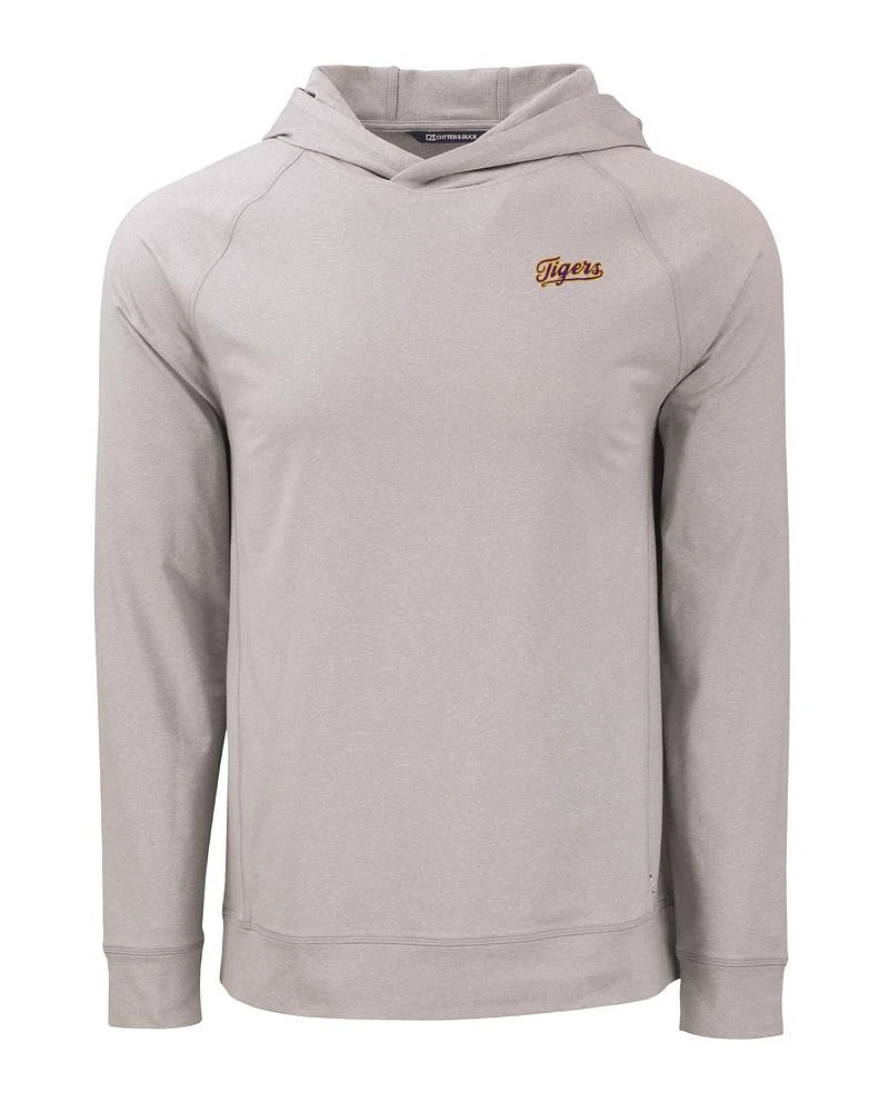 LSU Cutter & Buck Tigers Script Adapt Heathered Hoodie