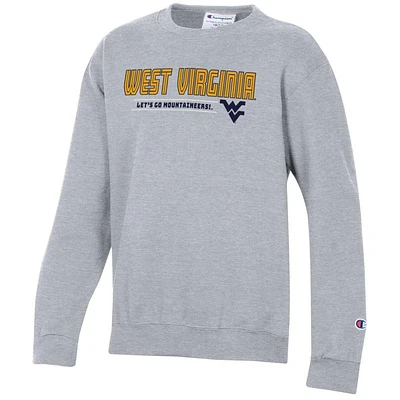 West Virginia Champion YOUTH Wordmark Over War Cry Logo Crew