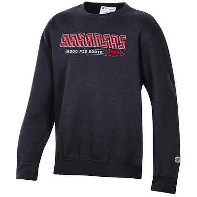 Arkansas Champion YOUTH Wordmark Over War Cry Logo Crew
