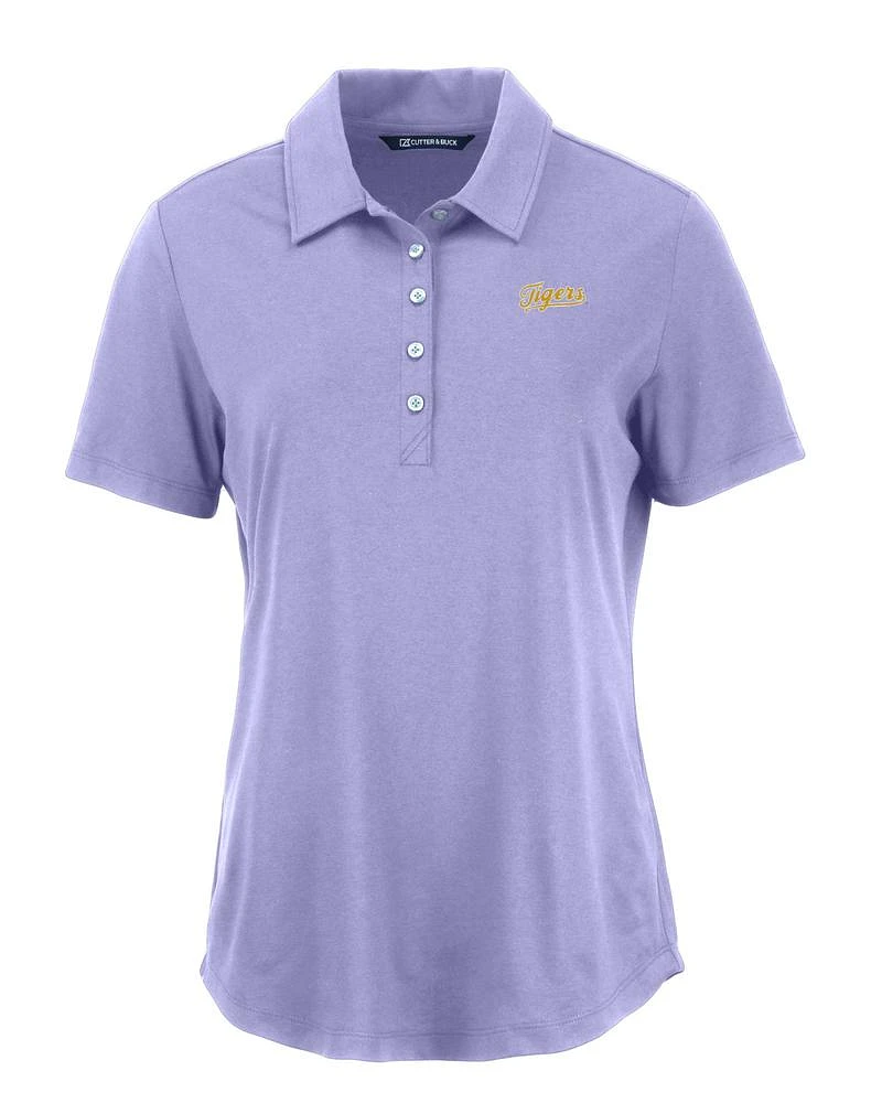 LSU Cutter & Buck Women's Tigers Script Coastline Comfort Polo