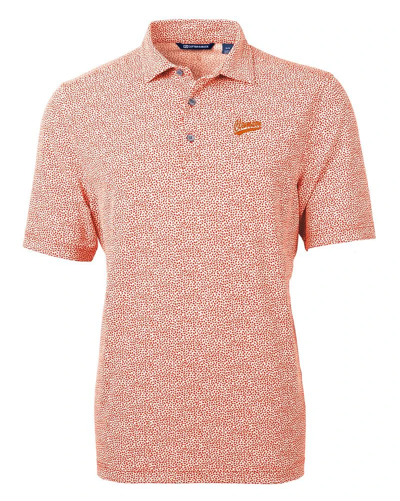 Clemson Script Cutter & Buck Eco Botanical Print Polo
