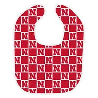 Nebraska Wee Ones Checkerboard Soft Bib