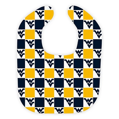 West Virginia Wee Ones Checkerboard Soft Bib