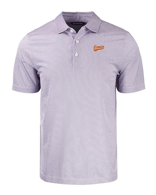 Clemson Script Cutter & Buck Pike Symmetry Print Polo