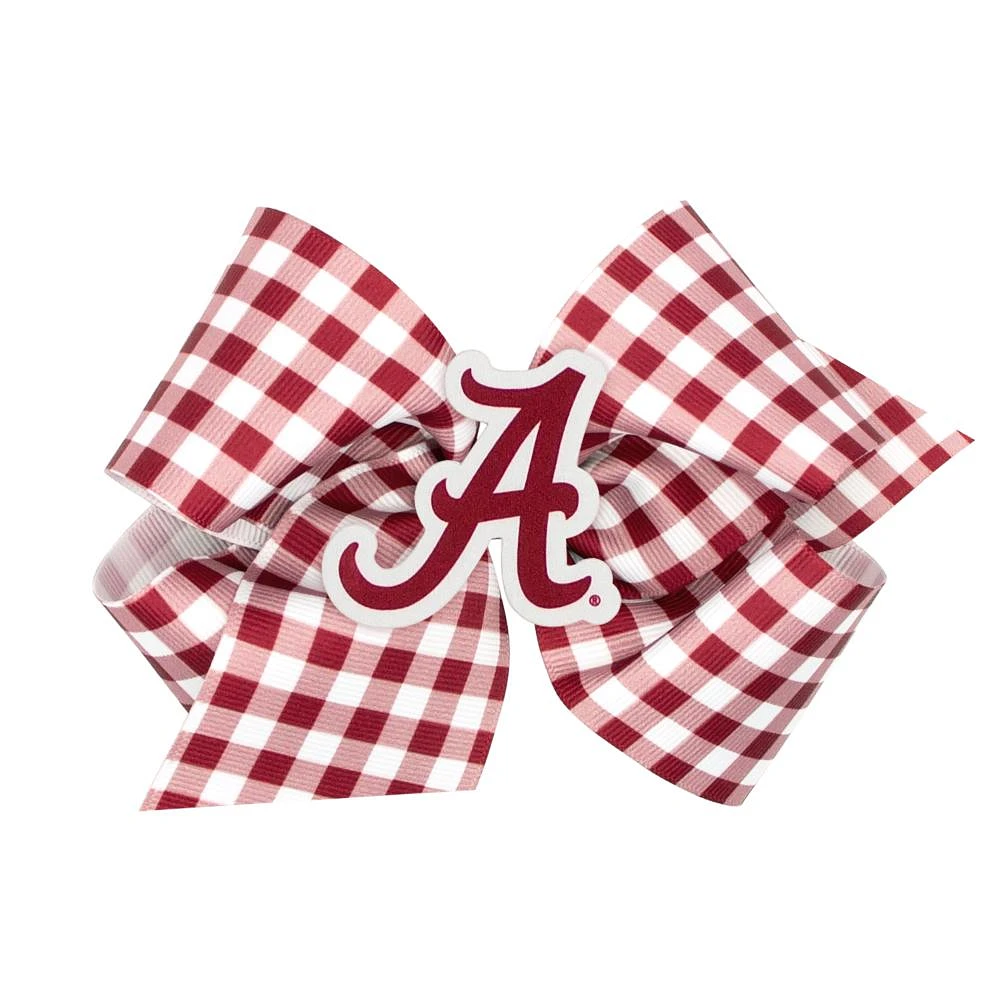 Alabama King Gingham Grosgrain Hair Bow