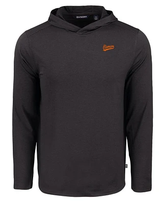 Clemson Script Cutter & Buck Coastline Epic Comfort Hooded Shirt