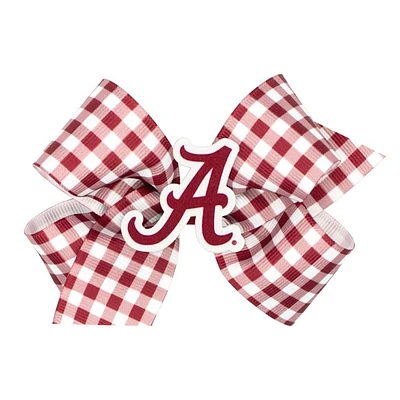 Alabama Medium Gingham Grosgrain Hair Bow
