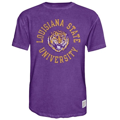LSU Retro Brand Arch Mascot Oil Wash Tee