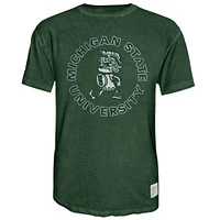 Michigan State Retro Brand Arch Mascot Oil Wash Tee