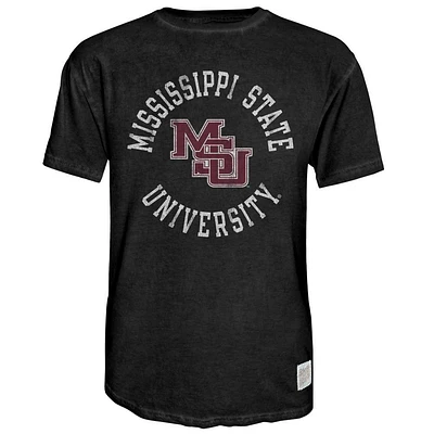 Mississippi State Retro Brand Arch Mascot Oil Wash Tee