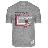 Arkansas Retro Brand Lined Mascot Streaky Tee