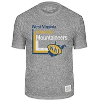 West Virginia Retro Brand Lined Mascot Streaky Tee