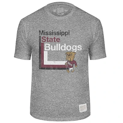 Mississippi State Retro Brand Lined Mascot Streaky Tee