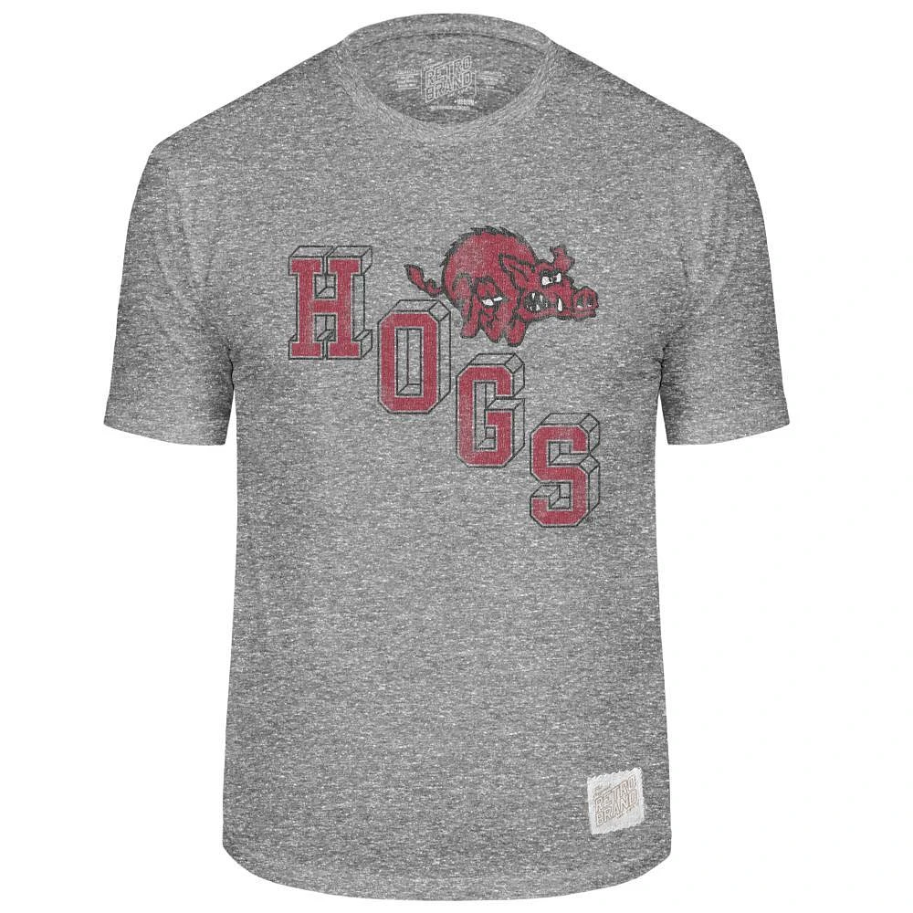 Arkansas Retro Brand Vault Mascot Streaky Tee