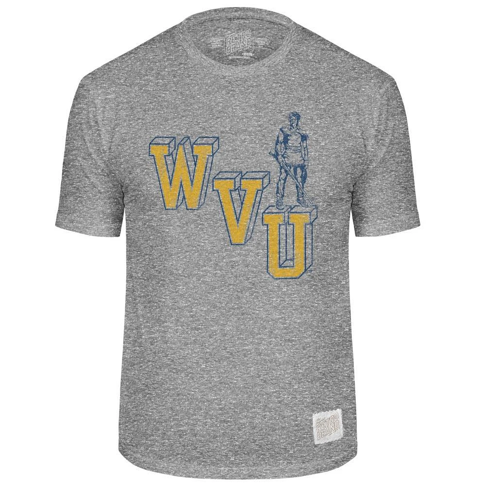West Virginia Retro Brand Vault Mascot Streaky Tee