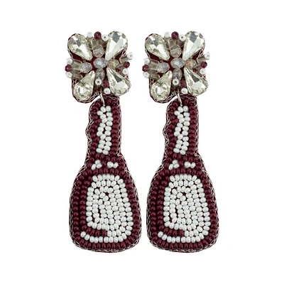 Mississippi State Capri Designs Beaded Earrings