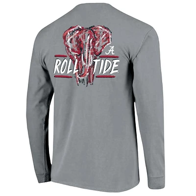 Alabama Mascot Abstract Drawing Comfort Colors Long Sleeve Tee