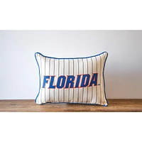 Florida Baseball Pinstripe Pillow