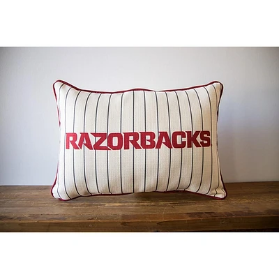 Arkansas Baseball Pinstripe Pillow