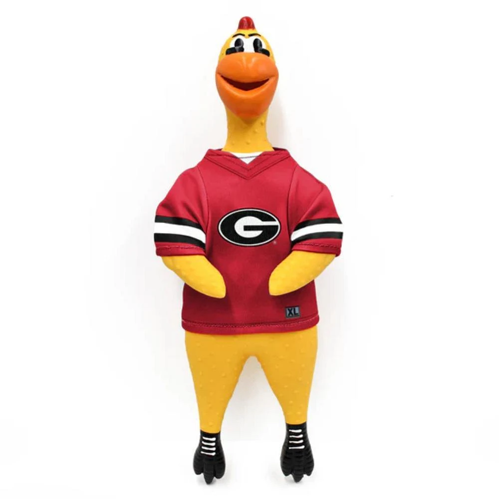 Georgia Littlearth Rubber Chicken Pet Toy