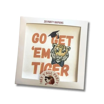 Go Get 'Em Tiger Graduation Napkins