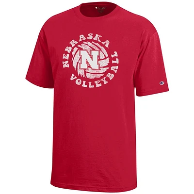 Nebraska Champion YOUTH Circle Volleyball Tee