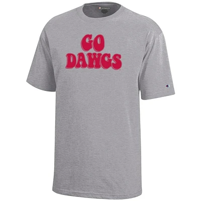 Georgia Champion YOUTH Bubble Font Stack Tee