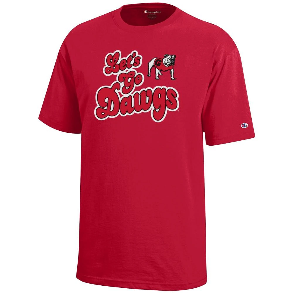 Georgia Champion YOUTH Let's Go Dawgs Stack Tee