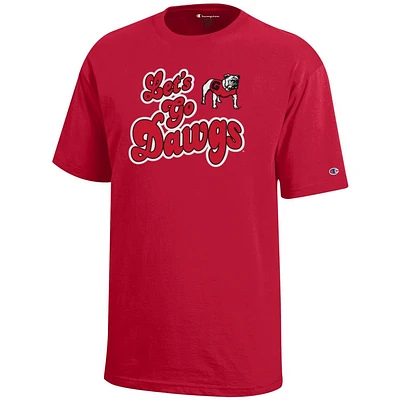 Georgia Champion YOUTH Let's Go Dawgs Stack Tee