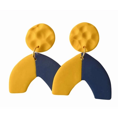 Navy and Yellow Sweet Tree Jewelry Addyson Earrings