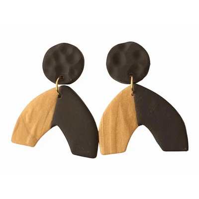 Black and Gold Sweet Tree Jewelry Addyson Earrings